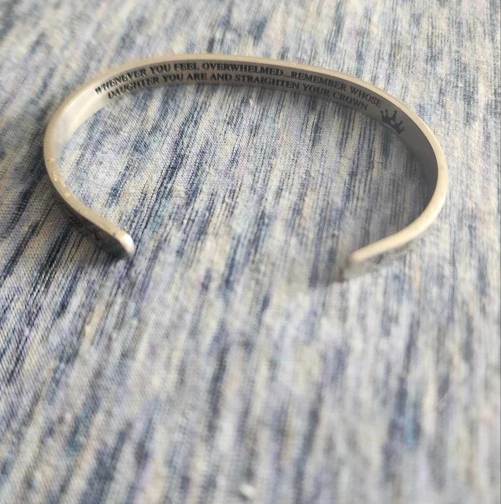 Cuff bracelet with quote